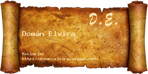 Domán Elvira névjegykártya
